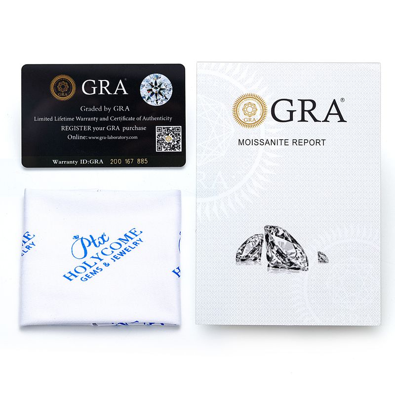 Sample GRA moissanite certificate for SKU MC144