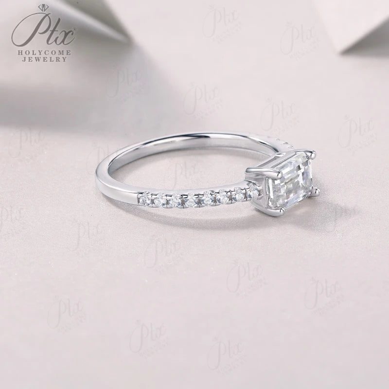 1ct Round Moissanite Bridal Set — view 5, SKU BS202