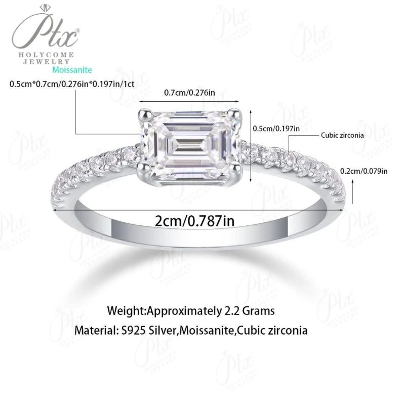1ct Round Moissanite Bridal Set — view 6, SKU BS202