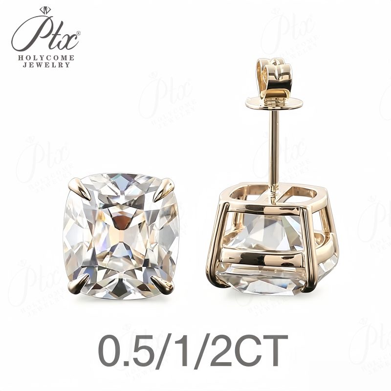 1ct Cushion Lab-Grown Diamond Earrings — main, SKU LGD020