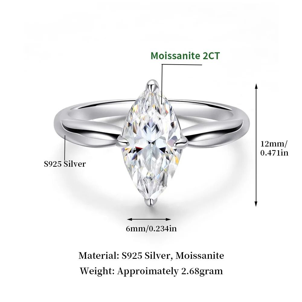 Single Marquise Solitaire Ring — main, SKU MA157