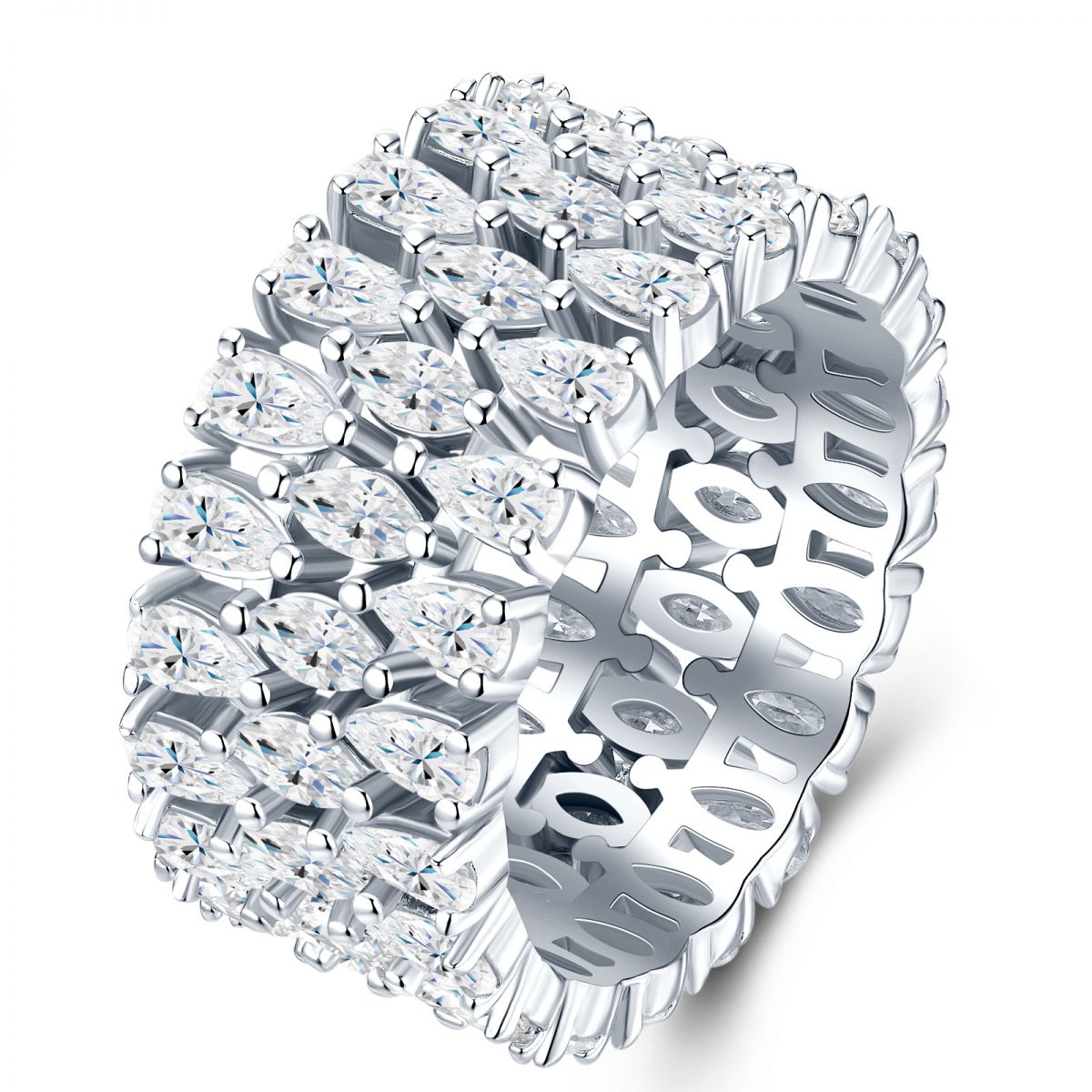 Pave Pear Halo Ring — main, SKU MA188