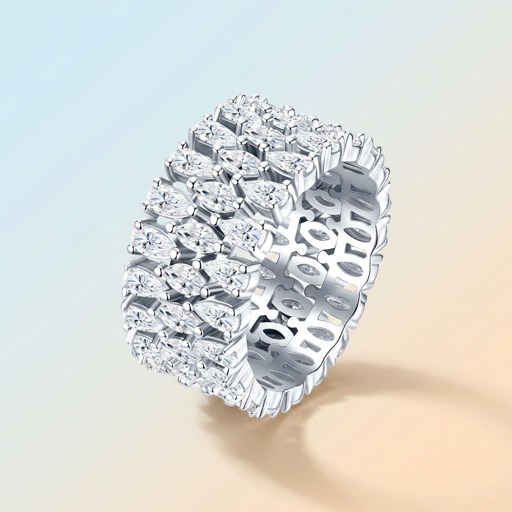 Pave Pear Halo Ring — view 3, SKU MA188