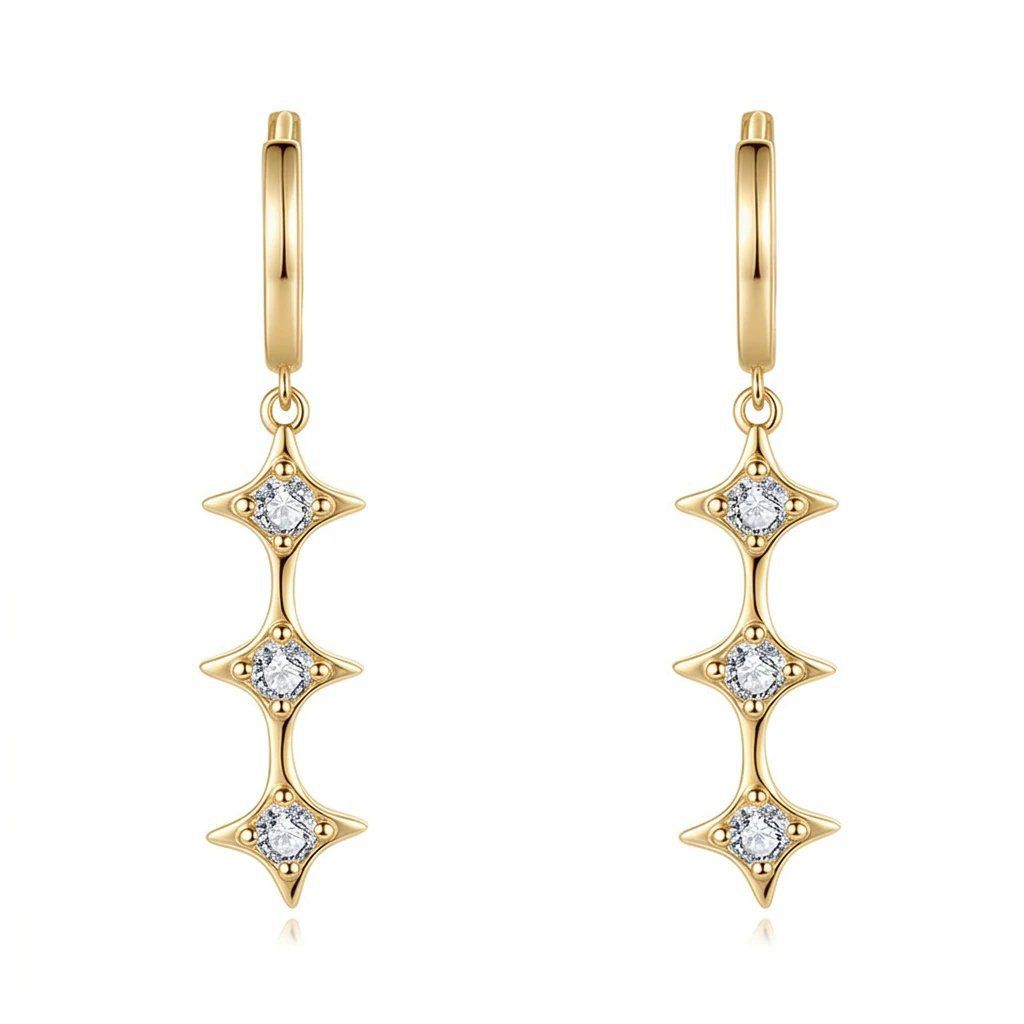 Starburst Halo Stud Earrings — main, SKU MC150