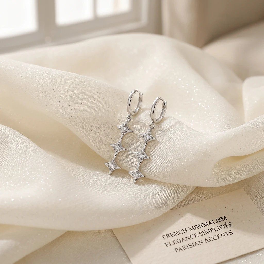 Starburst Halo Stud Earrings — view 3, SKU MC150
