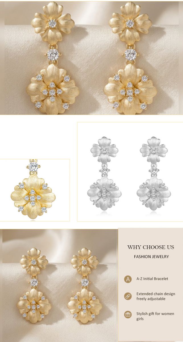 Daisy Flower Stud Earrings — view 2, SKU MC154
