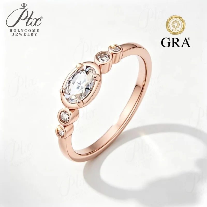0.5ct Round Moissanite Ring, GRA Certified — main, SKU MOI002