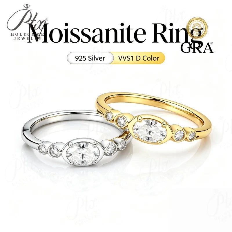 0.5ct Round Moissanite Ring, GRA Certified — view 2, SKU MOI002
