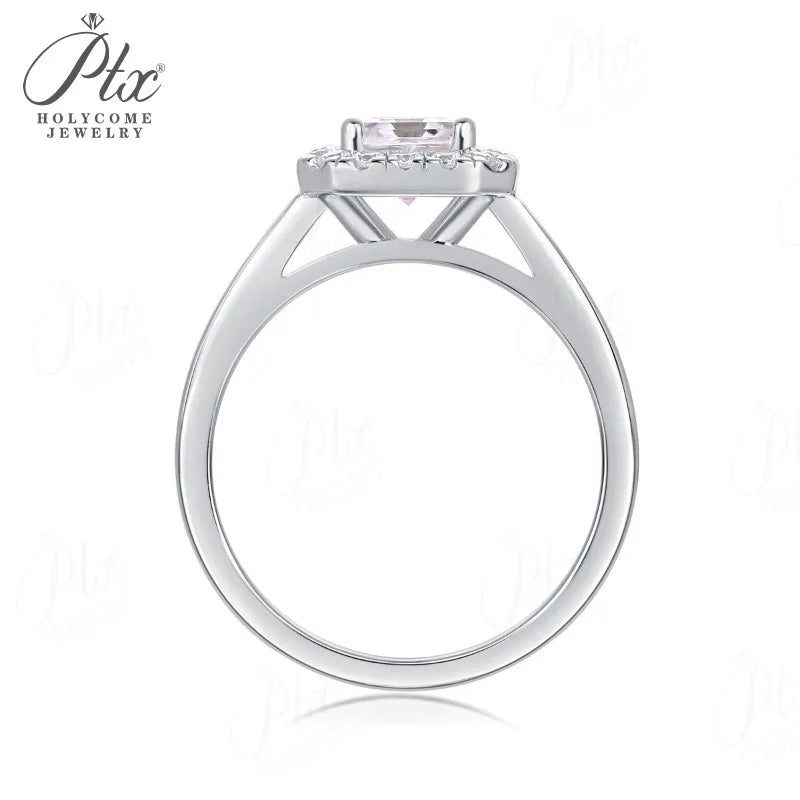 0.9ct Asscher Moissanite Ring — view 3, SKU MOI003