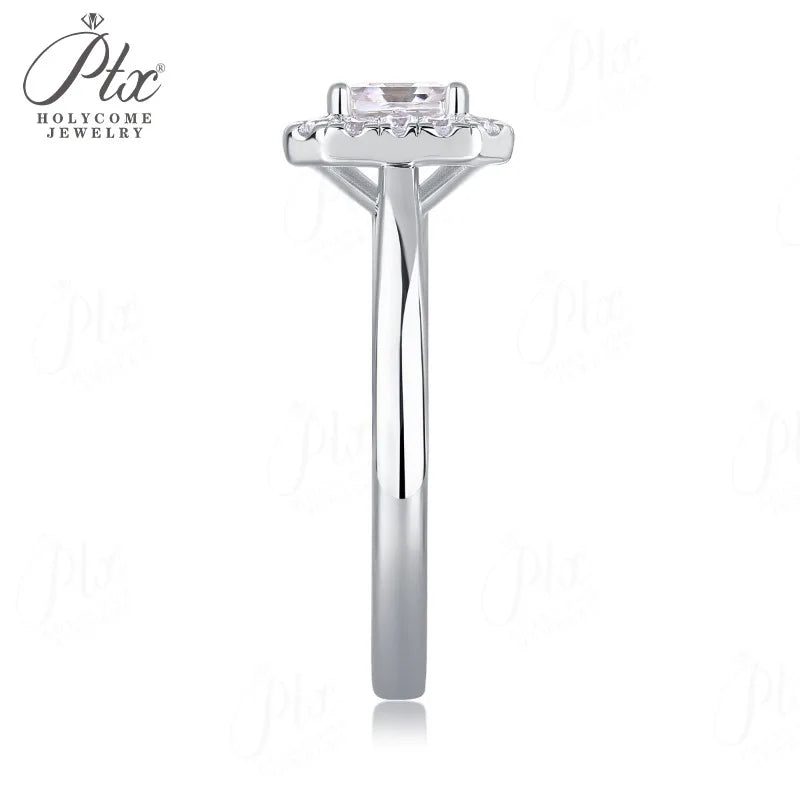 0.9ct Asscher Moissanite Ring — view 4, SKU MOI003