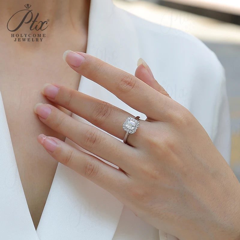 0.9ct Asscher Moissanite Ring — view 5, SKU MOI003