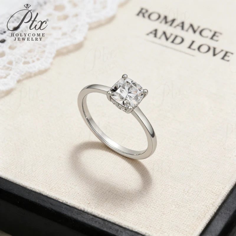 Cushion Moissanite Ring — main, SKU MOI004