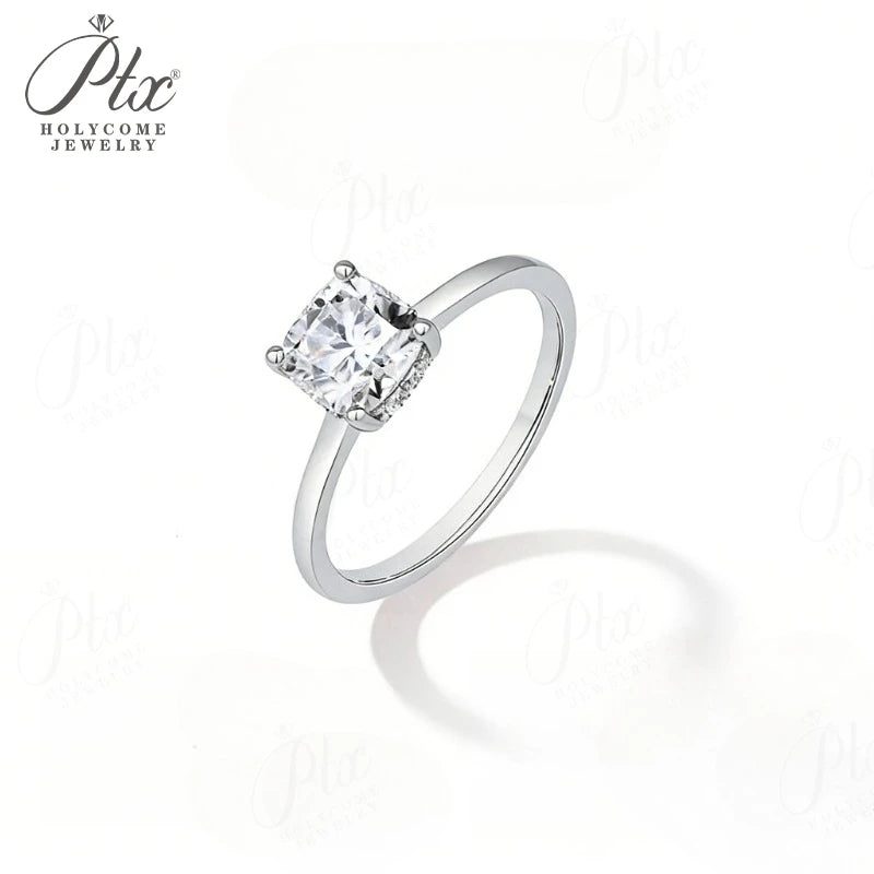 Cushion Moissanite Ring — view 2, SKU MOI004