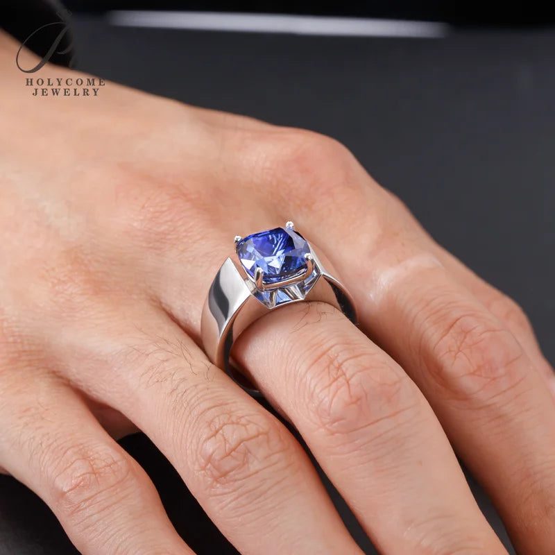 10mm Cushion Moissanite Ring, GRA Certified — view 4, SKU MOI007