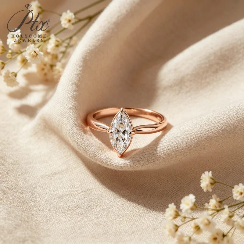 1–3ct Marquise Moissanite Ring, GRA Certified — view 3, SKU MOI008