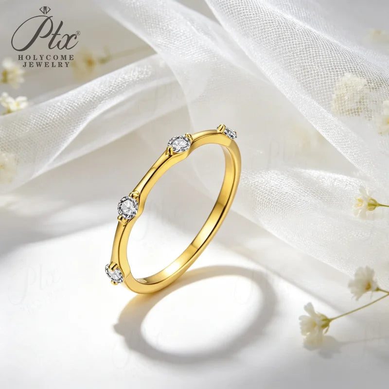 2.5mm Round Moissanite Ring, GRA Certified — view 4, SKU MOI011