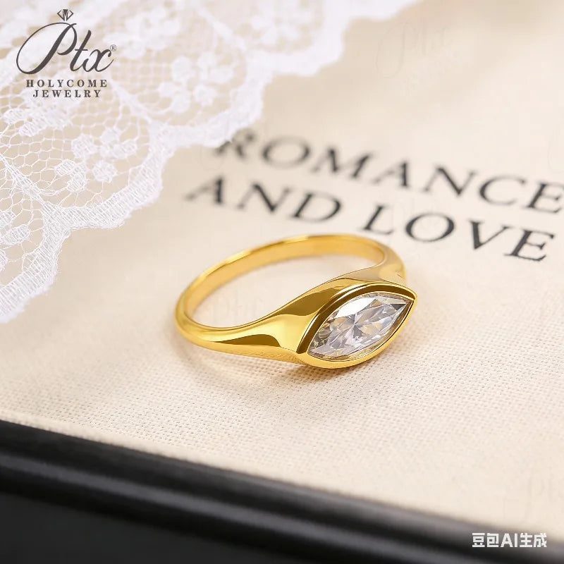 2ct Marquise Moissanite Ring — view 4, SKU MOI016