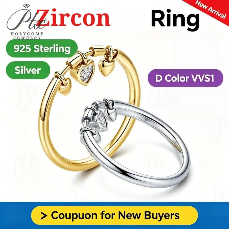 Heart Moissanite Ring — main, SKU MOI018