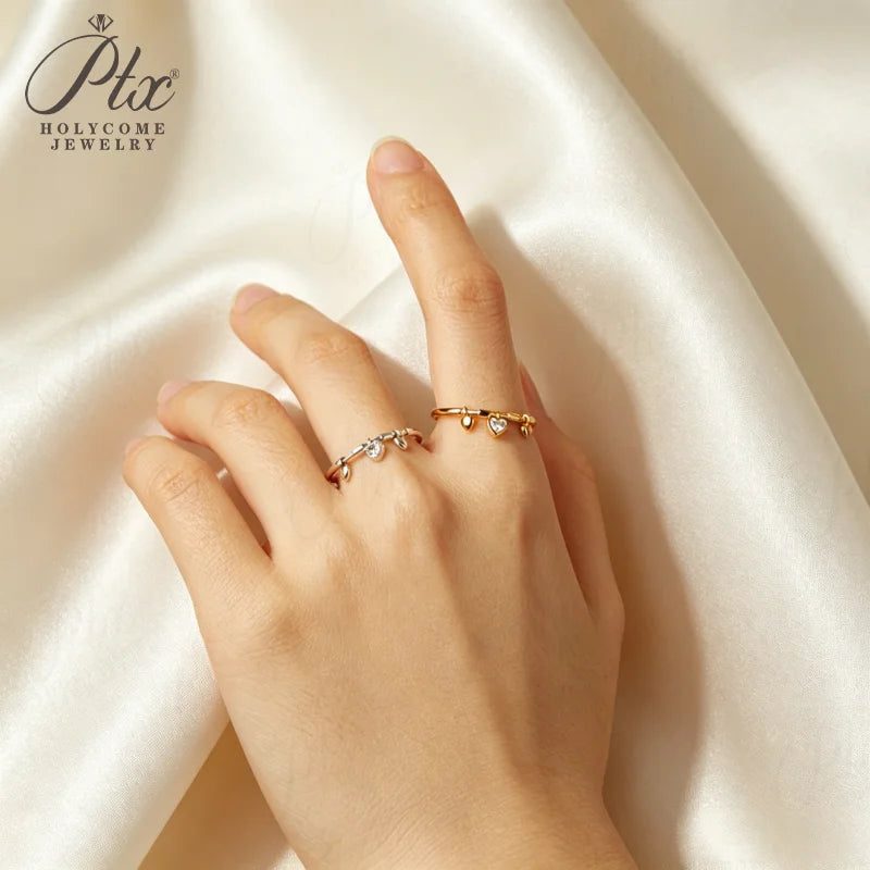 Heart Moissanite Ring — view 3, SKU MOI018