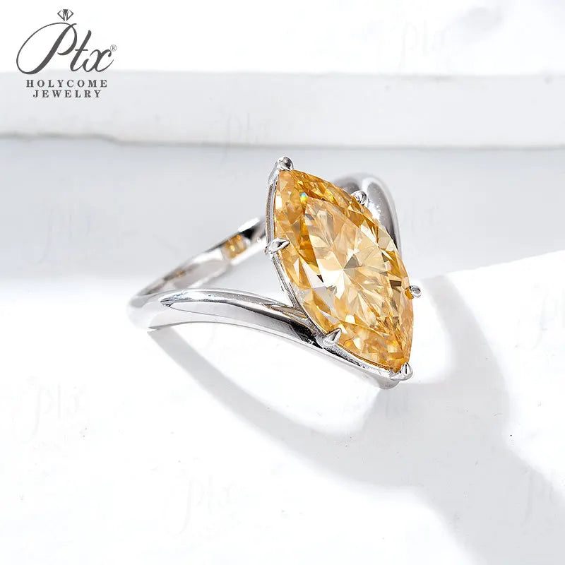 5ct Marquise Moissanite Ring, GRA Certified — view 3, SKU MOI020