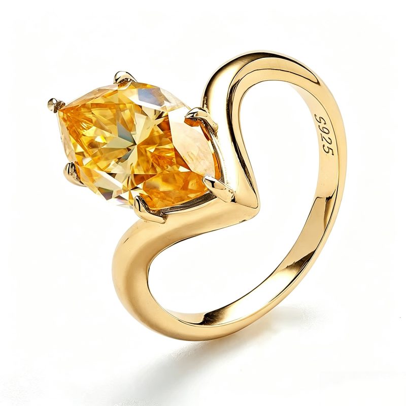 5ct Marquise Moissanite Ring, GRA Certified — view 6, SKU MOI020
