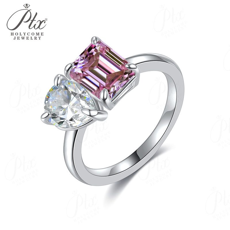 Pear Moissanite Ring — view 2, SKU MOI022