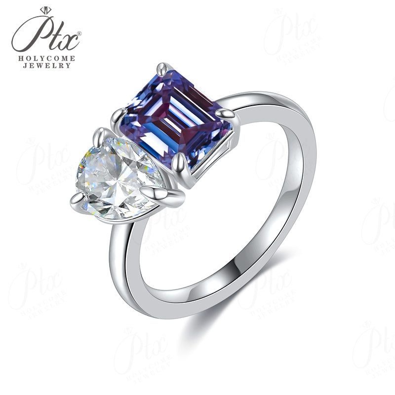 Pear Moissanite Ring — view 3, SKU MOI022