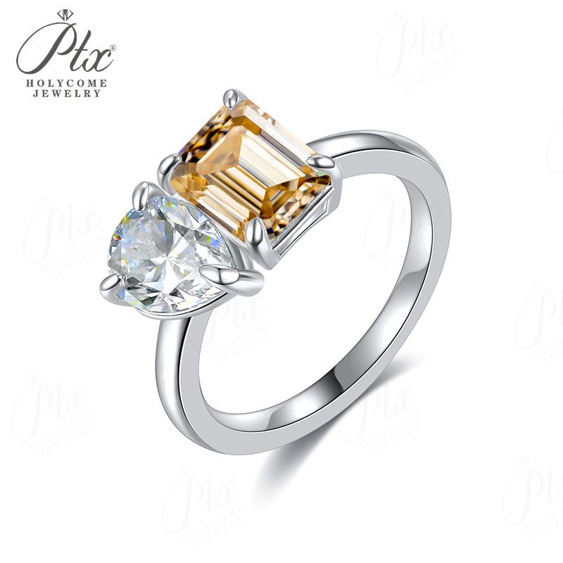 Pear Moissanite Ring — view 4, SKU MOI022