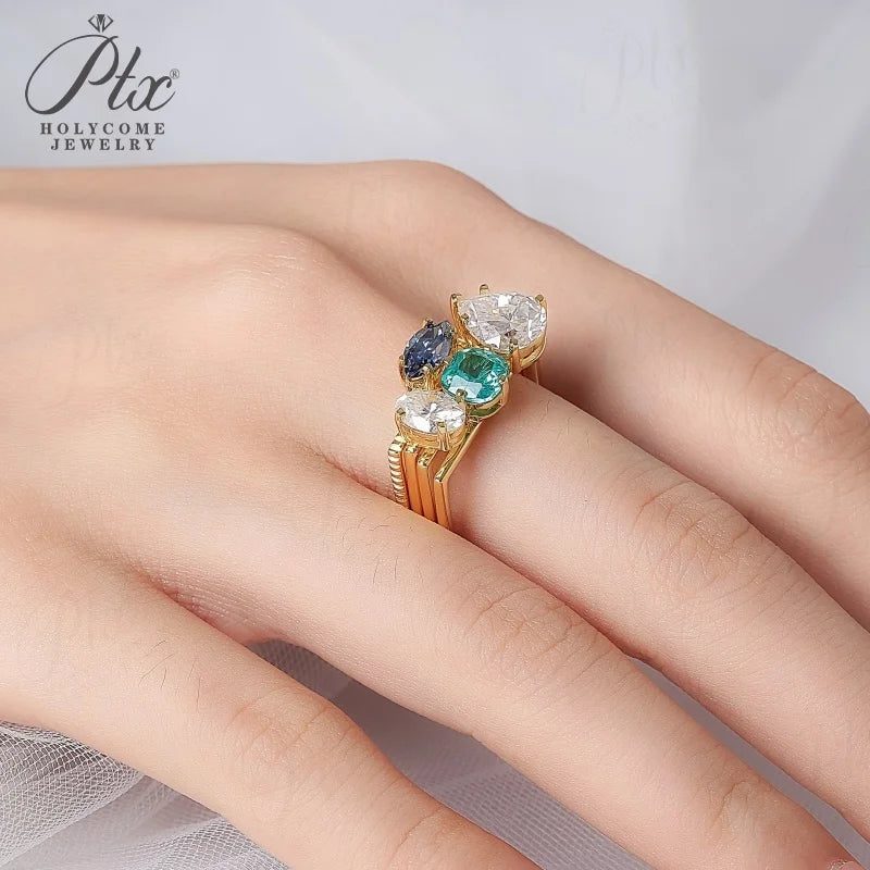 Moissanite Ring — Design 41 — view 3, SKU MOI023
