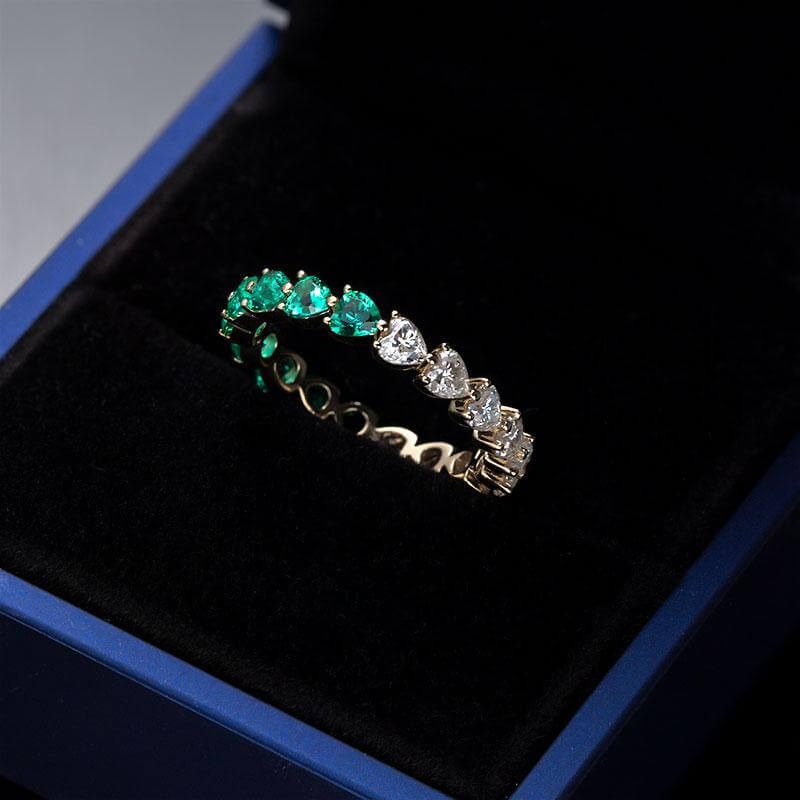 Heart Moissanite Ring — Design 43 — view 4, SKU MOI025