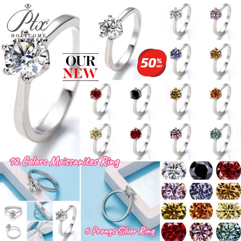 1ct Round Moissanite Ring — main, SKU MOI027