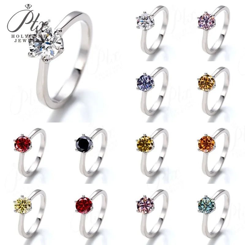 1ct Round Moissanite Ring — view 2, SKU MOI027