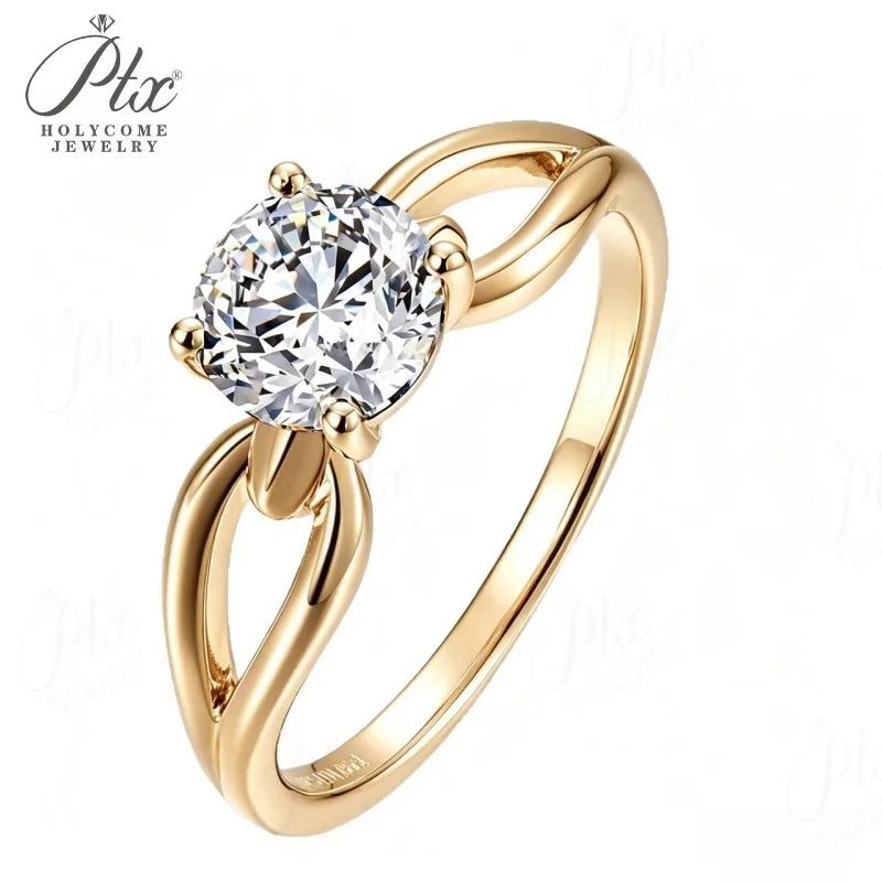 1ct Round Moissanite Ring, GRA Certified — view 2, SKU MOI029