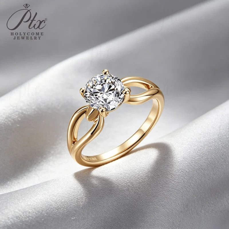 1ct Round Moissanite Ring, GRA Certified — view 4, SKU MOI029