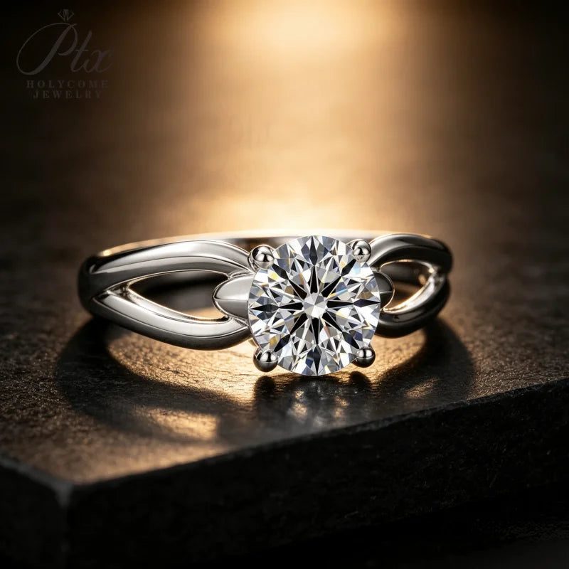 1ct Round Moissanite Ring, GRA Certified — view 5, SKU MOI029