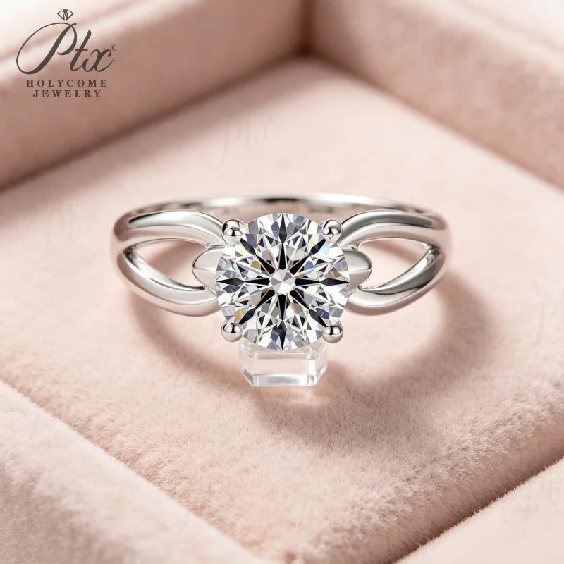1ct Round Moissanite Ring, GRA Certified — view 6, SKU MOI029