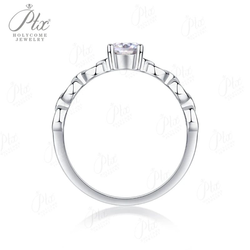 1ct Round Moissanite Ring — Design 48 — view 4, SKU MOI030