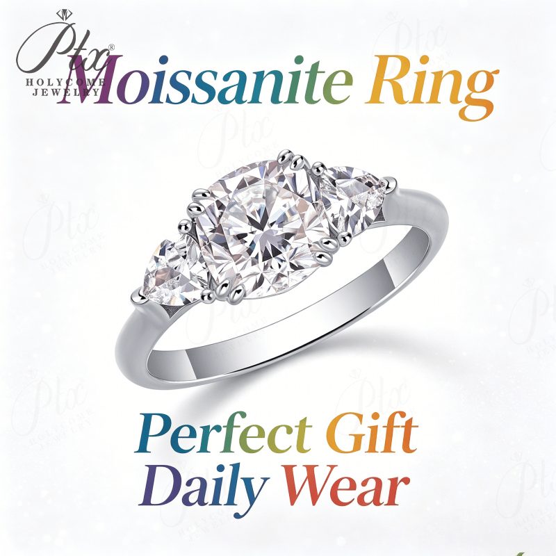 2.6ct Cushion Moissanite Ring, GRA Certified — main, SKU MOI032