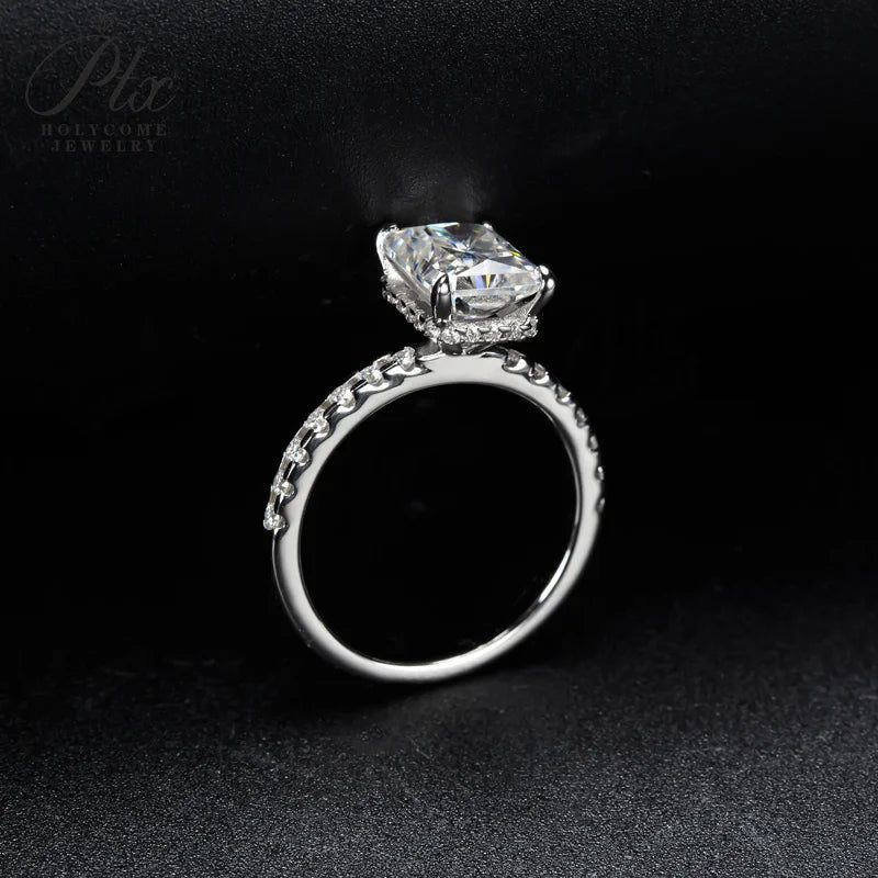 3ct Radiant Moissanite Ring, GRA Certified — view 4, SKU MOI034