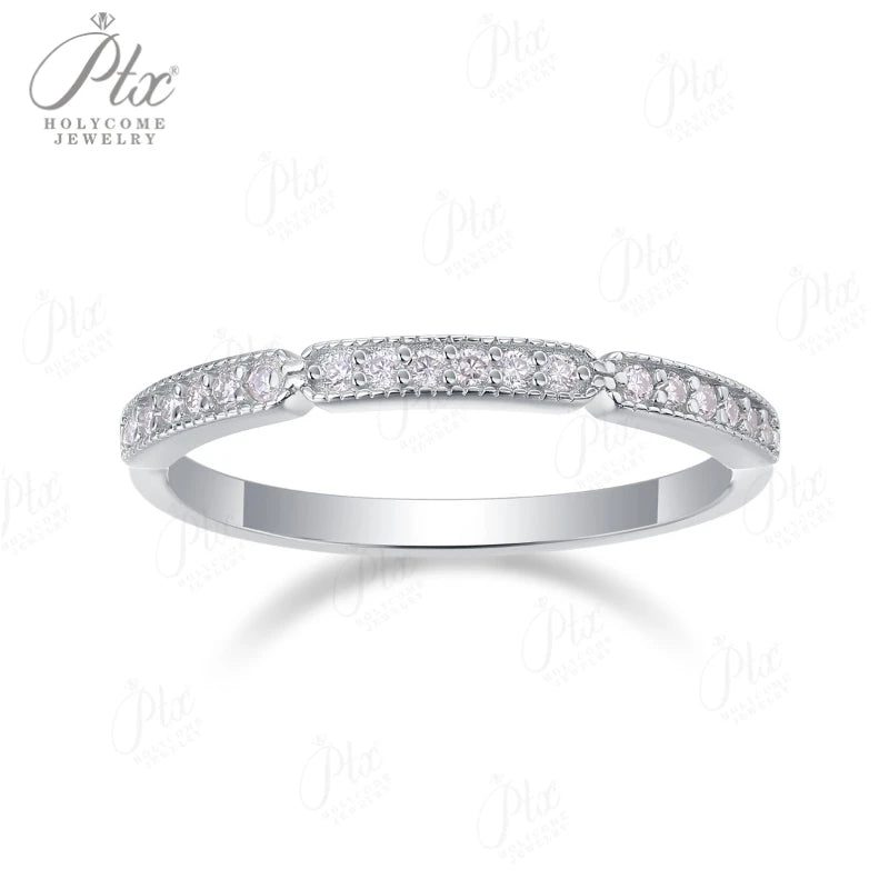 1.2mm Round Moissanite Ring, GRA Certified — view 3, SKU MOI038