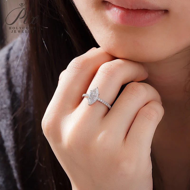 Moissanite Ring, GRA Certified — view 4, SKU MOI039