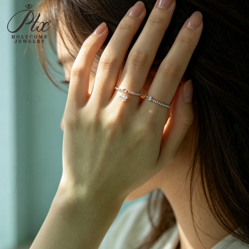 Moissanite Ring, GRA Certified — Design 64 — view 3, SKU MOI046