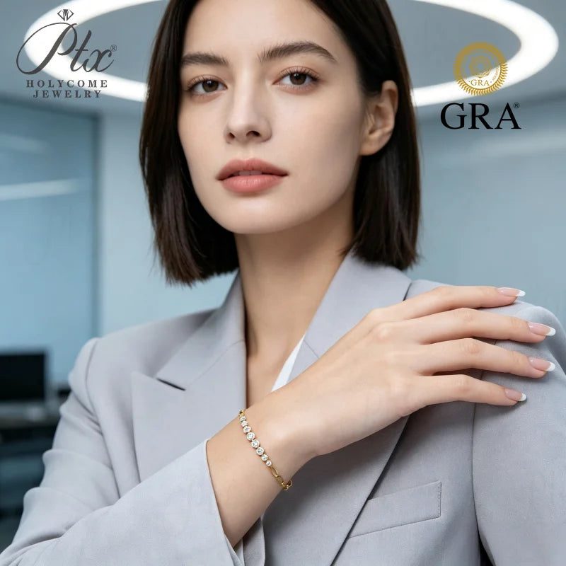 32.52mm Moissanite Bracelet, GRA Certified — view 3, SKU MOI050