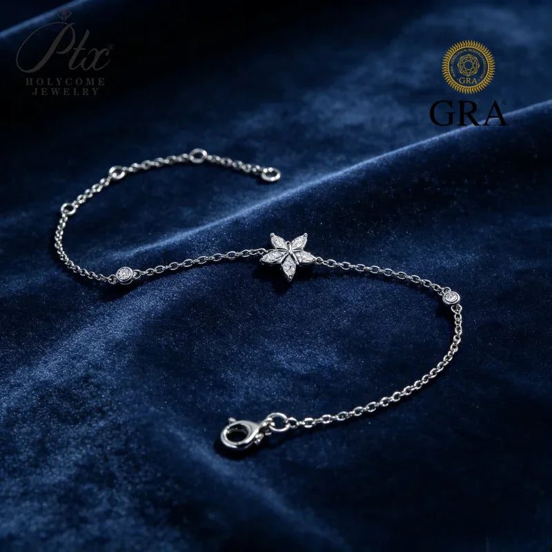 0.5ct Marquise Moissanite Bracelet, GRA Certified — view 4, SKU MOI051
