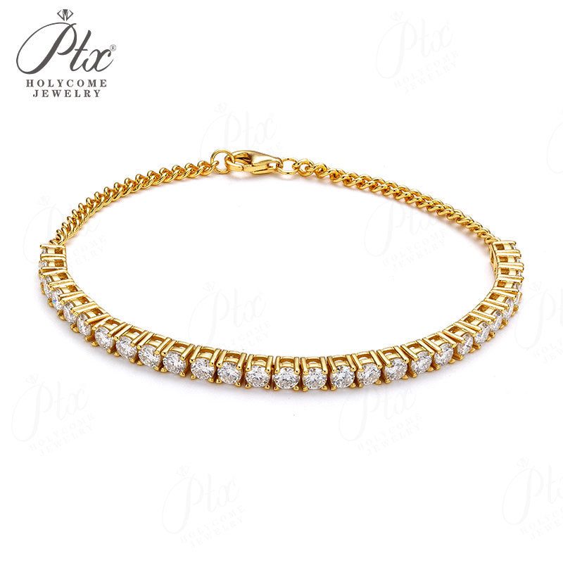 3mm Moissanite Bracelet, GRA Certified — view 2, SKU MOI053