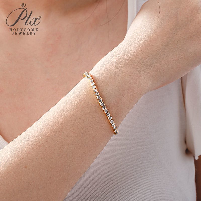 3mm Moissanite Bracelet, GRA Certified — view 6, SKU MOI053