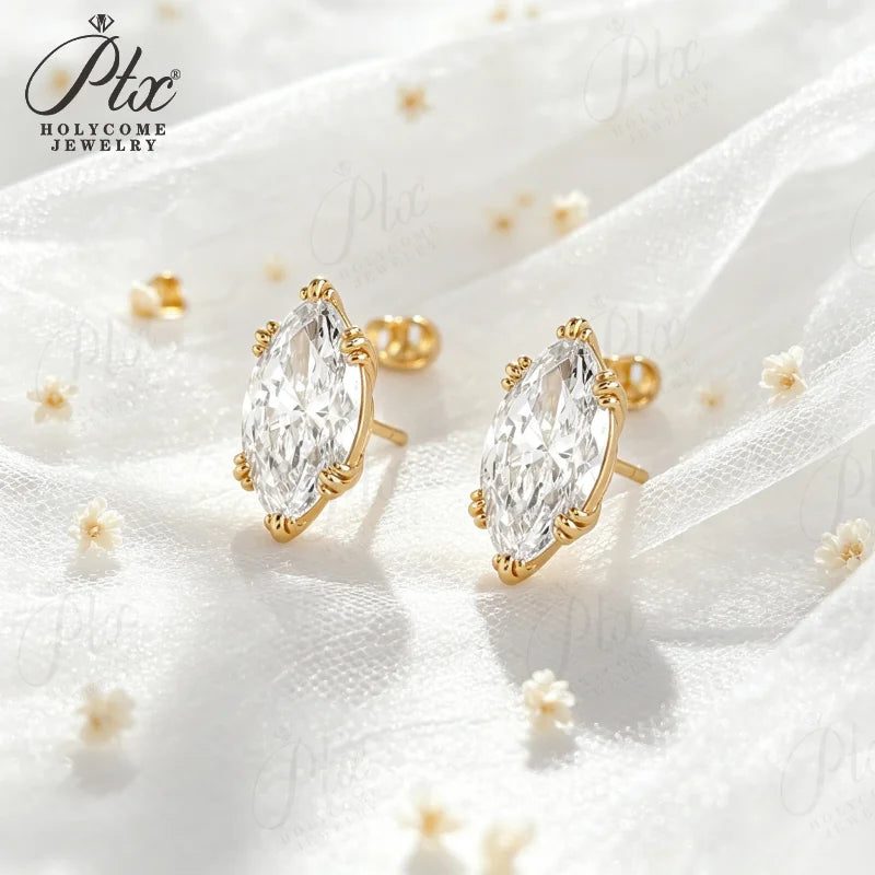 1–2ct Marquise Moissanite Earrings, GRA Certified — view 2, SKU MOI054