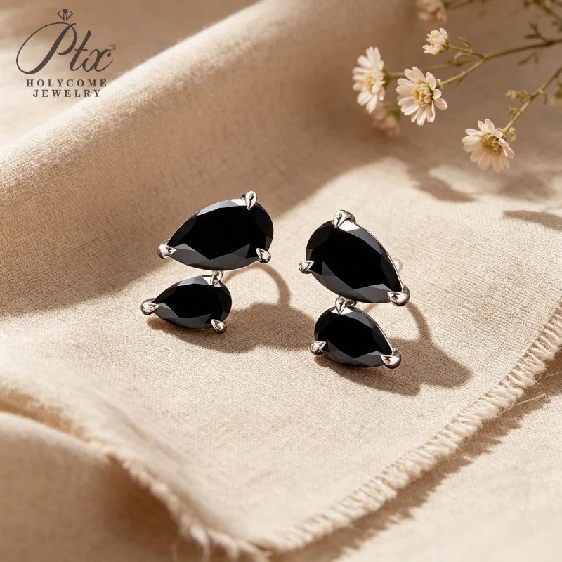 3ct Pear Moissanite Earrings, GRA Certified — Design 83 — view 6, SKU MOI064