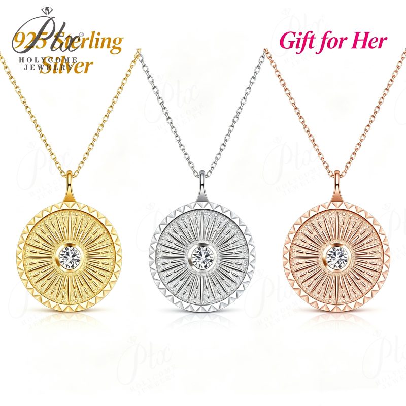 0.3ct Round Moissanite Necklace, GRA Certified — main, SKU MOI071