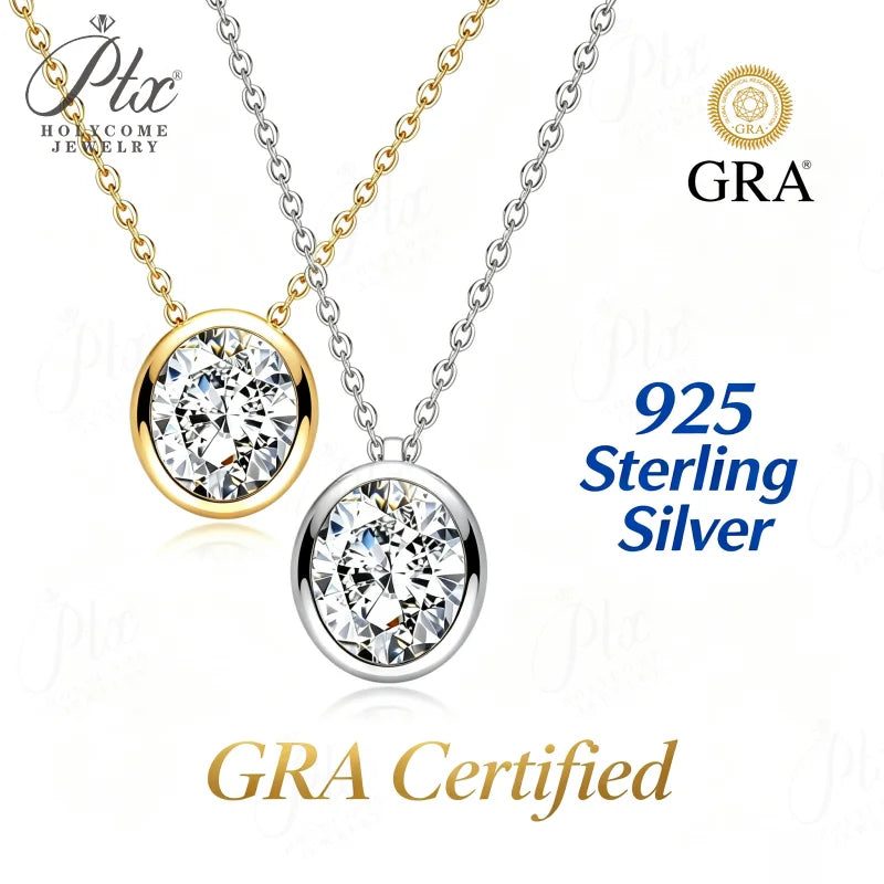 0.5–3ct Round Moissanite Necklace, GRA Certified — view 2, SKU MOI072